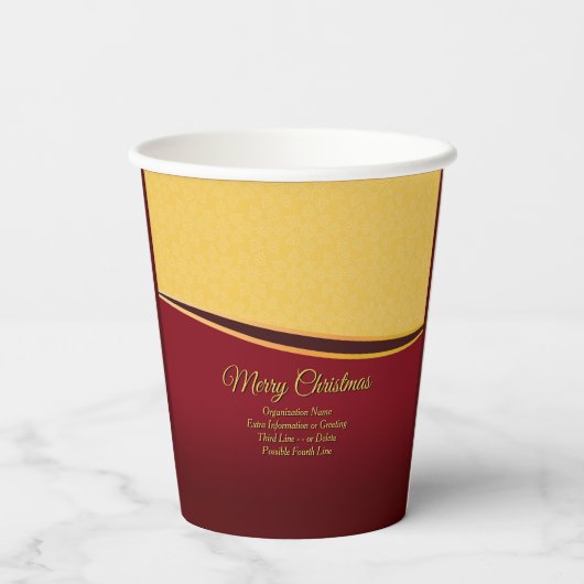 ALLE Textorganisation ändern 20xx Weihnachtszeit P Pappbecher (Rückseite)
