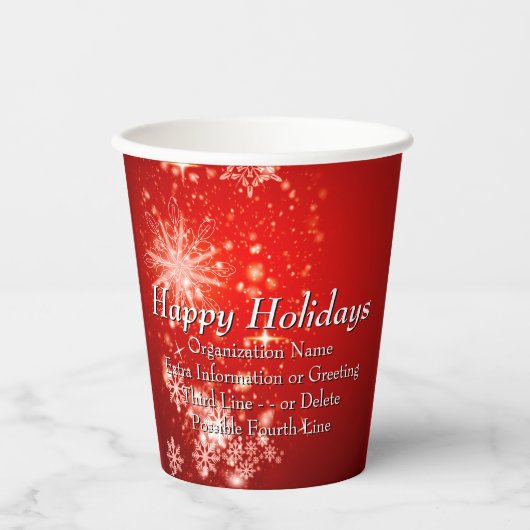 ALLE Textorganisation Weihnachten 20xx Party änder Pappbecher (Vorderseite)