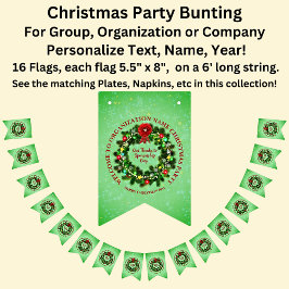 ALLE Textorganisation Weihnachts-Party Bunti änder Wimpelkette