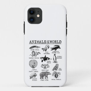 Alle Tiere der Welt Vintage Lustiges Tier Meme Case-Mate iPhone Hülle