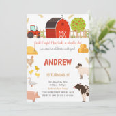 Alle Tiere in landwirtschaftlichen Betrieben Einla Einladung (Stehend Vorderseite)