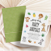 Alle Tiere Safari-Dschungel-Kindergeburtstag Einladung