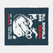 Alle Tiere sind gleich 1 Fleecedecke (Vorderseite (Horizontal))