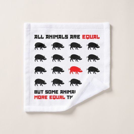 Alle Tiere sind gleich 2 Badhandtuch Set (Waschlappen)