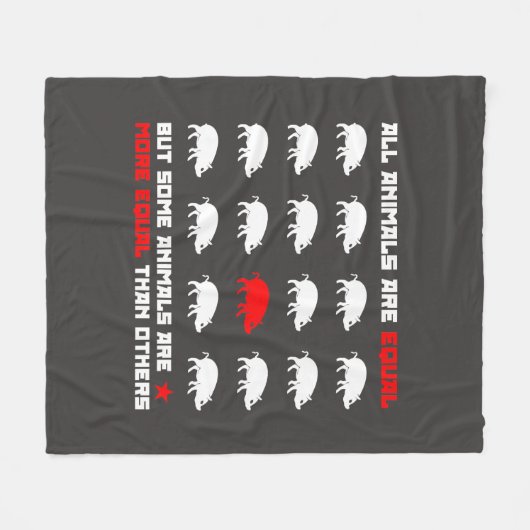 Alle Tiere sind gleich 2 Fleecedecke (Vorderseite (Horizontal))