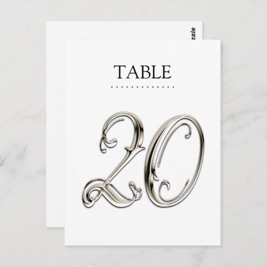 Alle Tischnummern Extravagant (Vorne/Hinten)
