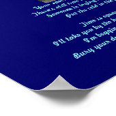 Alle Tränen, die Sie gelassen Touch der ...Gedicht Poster (Ecke)