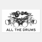 Alle Trommler Rechteckiger Aufkleber (Vorderseite)