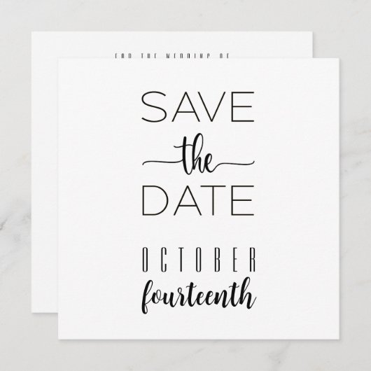 Alle Typ Save the Date Vorlage (Vorne/Hinten)