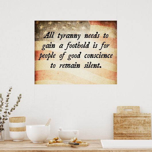 Alle Tyrannei braucht Zitat Poster (Küche)