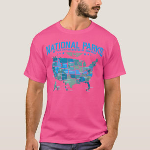 Alle U National ParMap Camping 80er Retro T-Shirt