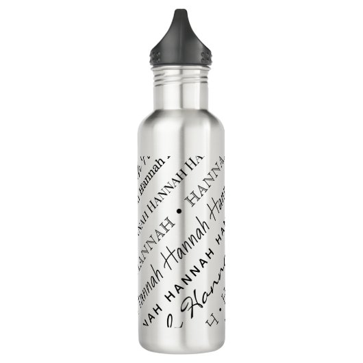 Alle über wiederholte Schriftart silber benennen Edelstahlflasche (Links)