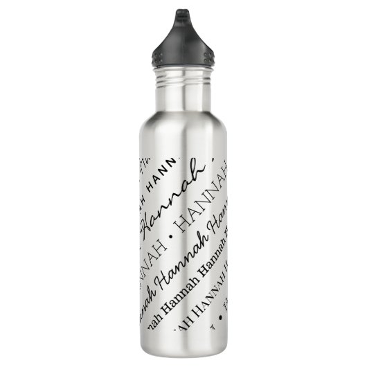 Alle über wiederholte Schriftart silber benennen Edelstahlflasche (Rechts)