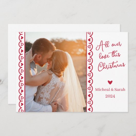 Alle unsere Lieben Feiertagskarte (Vorne/Hinten)