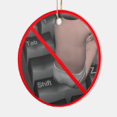 ALLE UPPERCASE VERBOTEN! KERAMIKORNAMENT (Links)