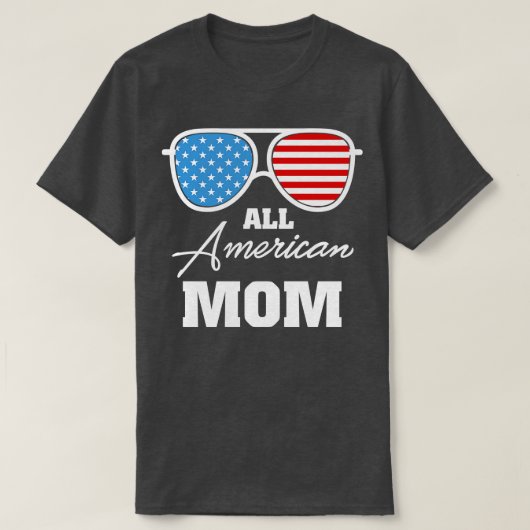 Alle US-Flaggensonnenbrillen der amerikanischen MA T-Shirt (Design vorne)