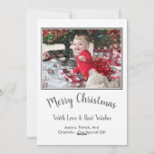 Alle verschlungenen Weihnachtsgeschenke Feiertagskarte (Rückseite)