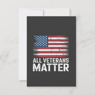 Alle Veteran Matter American 4. Juli Patriotic Dankeskarte