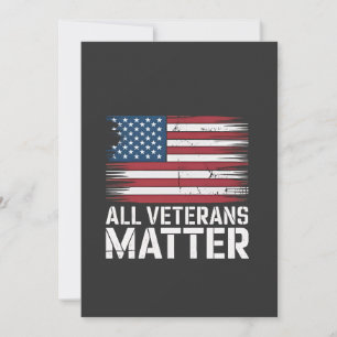 Alle Veteran Matter American 4. Juli Patriotic Einladung