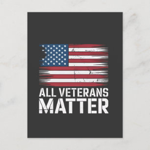 Alle Veteran Matter American 4. Juli Patriotic Feiertagspostkarte