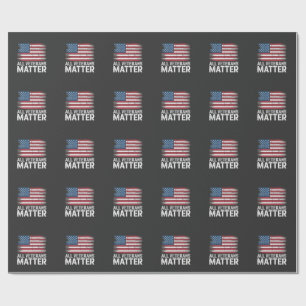 Alle Veteran Matter American 4. Juli Patriotic Geschenkpapier
