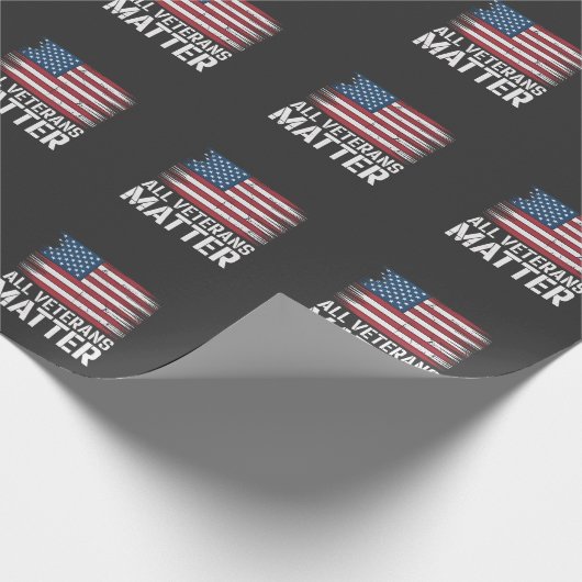 Alle Veteran Matter American 4. Juli Patriotic Geschenkpapier (Ecke)