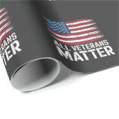 Alle Veteran Matter American 4. Juli Patriotic Geschenkpapier (Rolleneckpunkt)