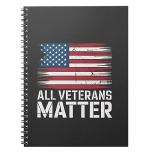 Alle Veteran Matter American 4. Juli Patriotic Notizblock