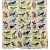 Alle Vogelarten Duschvorhang (Vorderseite)