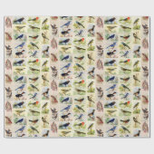 Alle Vogelarten - Farbe - Umhüllungspapier Geschenkpapier (Flach)