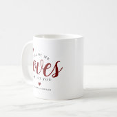 'Alle von mir LIEBEN alle' Niedliches Geschenk Kaffeetasse (Vorderseite Links)