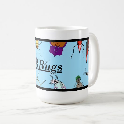 Alle Wanzen auf einer Tasse! Kaffeetasse (VorderseiteRechts)