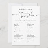 ALLE, WAS AUF Deinem Brautparty Game ist Einladung (Vorderseite)