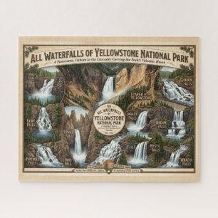 Alle Wasserfälle des Yellowstone Puzzle