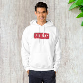Alle Wege Classic Red Traffic Street Sign Hoodie