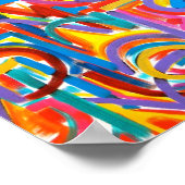 Alle Wege dorthin - Abstrakte Kunsthandgemälde Poster (Ecke)