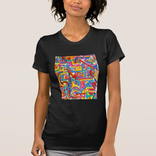 Alle Wege dorthin - Abstrakte Kunsthandgemälde T-Shirt (Vorderseite)