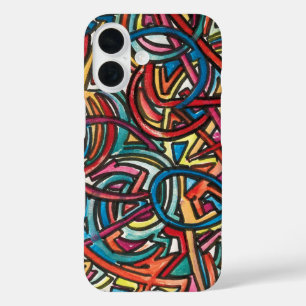 Alle Wege enden dort handgemalten Abstrakten Kunst iPhone 16 Hülle