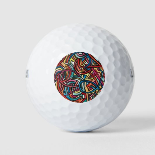 Alle Wege enden dort handgemalten Abstrakten Kunst Golfball (Vorderseite)