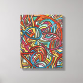 Alle Wege enden es Abstrakte Kunsthandgemälde Leinwanddruck (Vorderseite)