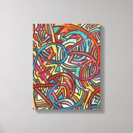 Alle Wege enden es Abstrakte Kunsthandgemälde Leinwanddruck (Vorderseite)