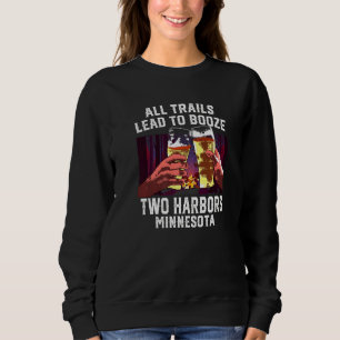 Alle Wege führen zu Booten zwei Häfen Camping Mini Sweatshirt
