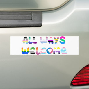 Alle Wege Willkommen LGBTQIA+ Inklusivität que Sto Autoaufkleber