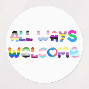 Alle Wege Willkommen LGBTQIA+ Inklusivität que Sto Etiketten