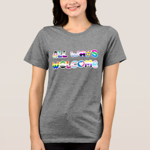 Alle Wege Willkommen LGBTQIA+ Inklusivität que Sto Tri-Blend Shirt