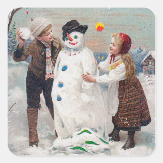 Alle Weihnachtsfreude ist- Ihre Quadratischer Aufkleber (Vorderseite)