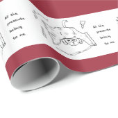 Alle Weihnachtsgeschenke gehören verärgerter Katze Geschenkpapier (Rolleneckpunkt)