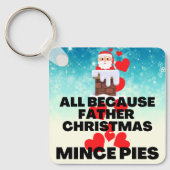 Alle, weil Vater Weihnachten Lieben Mini Pies Schlüsselanhänger (Vorderseite)