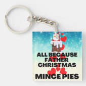 Alle, weil Vater Weihnachten Lieben Mini Pies Schlüsselanhänger (Vorderseite)
