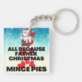 Alle, weil Vater Weihnachten Lieben Mini Pies Schlüsselanhänger (Rückseite)